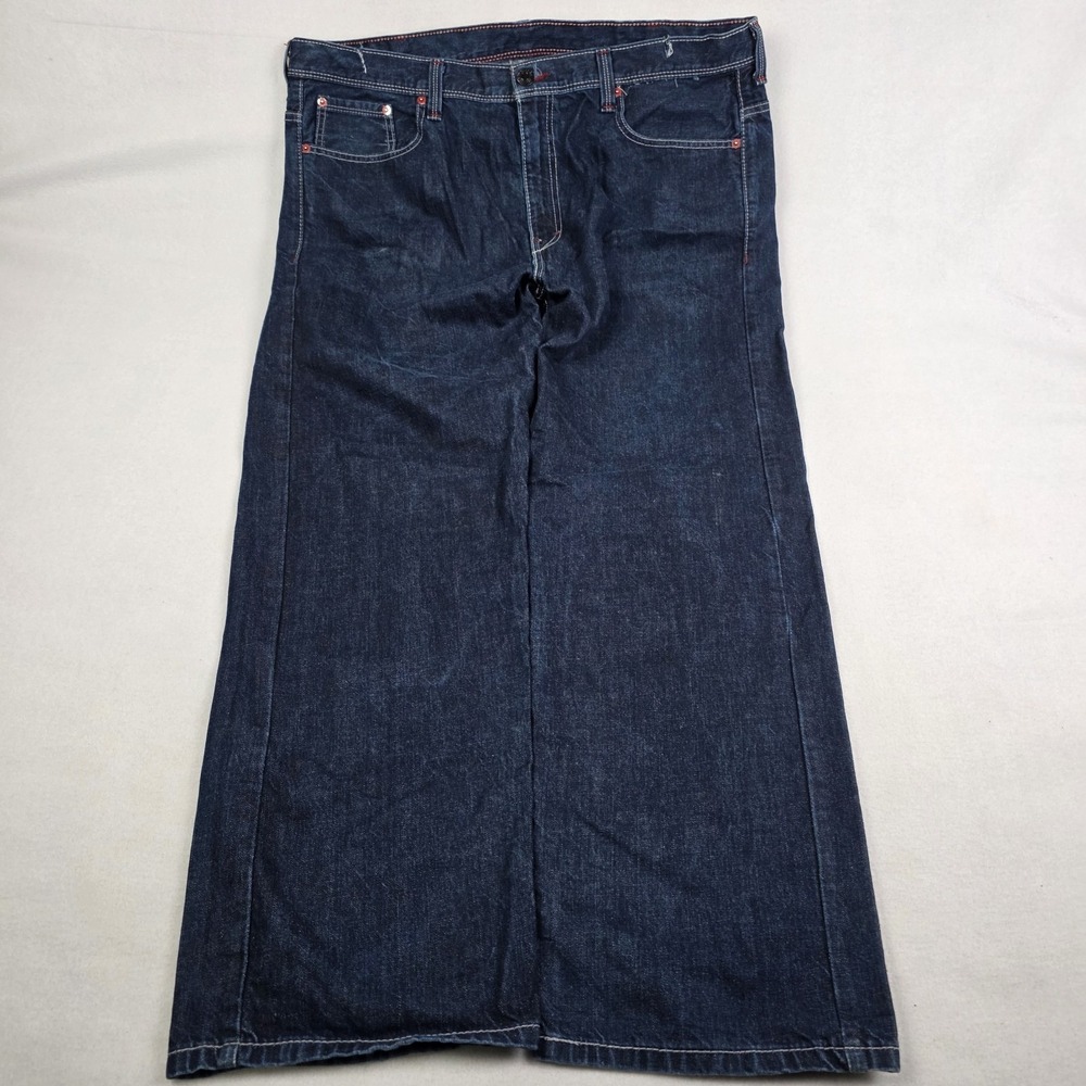 Vintage Y2k Levis 569 Baggy Jeans Mens 40x32 Fit 42x30 Flap Pocket Skater Grunge